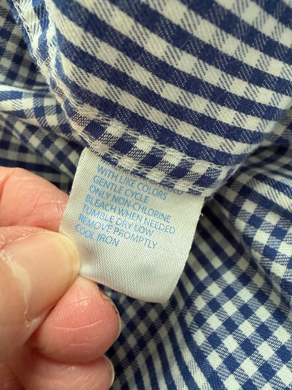 Southern Tide Shirt Men's Size XL Blue White Gingham Trim Fit Button Down - Picture 6 of 8